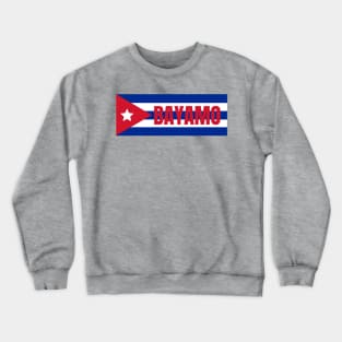 Bayamo City in Cuban Flag Crewneck Sweatshirt